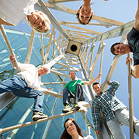 Photo de famille au centre de préservation de Gatineau